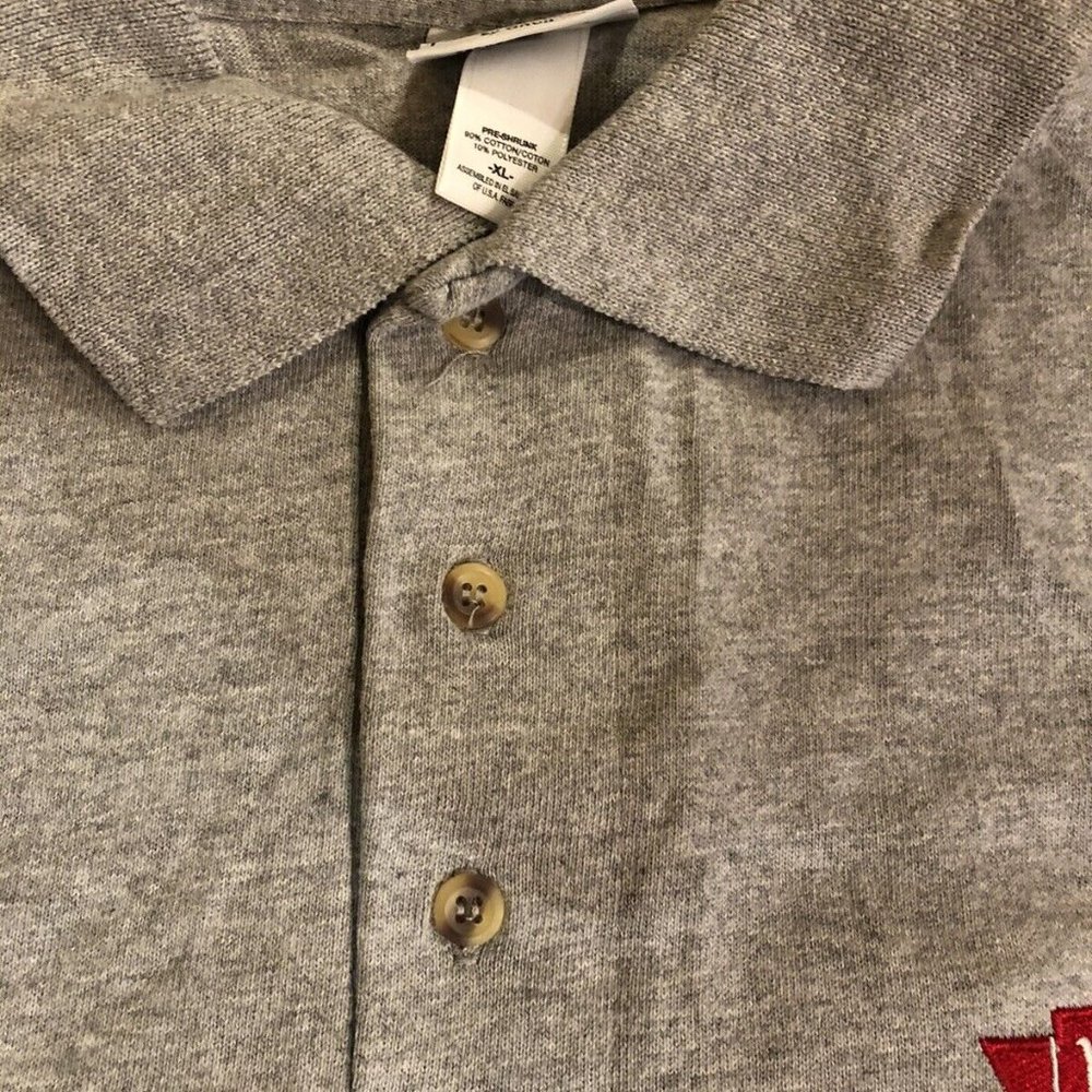 NEW! Rheingold Beer NYC Grey Polo Knit Shirt‎ men’s Large RARE! - Picture 4 of 4